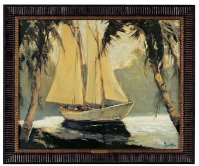 Sailboat, Santa Barbara Canvas Art Reproduction - Medium
