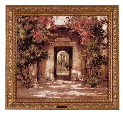 Flowered Doorway Classic Art Reproduction - Small