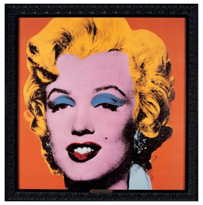 Shot Orange Marilyn Canvas Art Reproduction