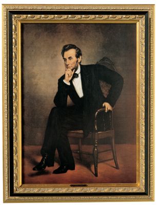 Abraham Lincoln Classic Art Reproduction - Print Under Plexiglas