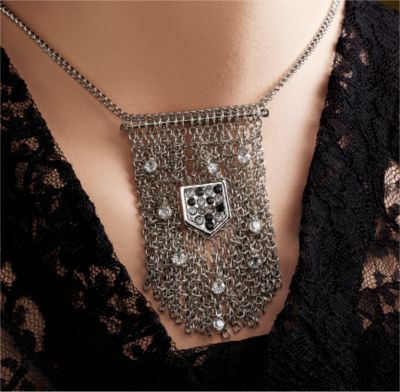 Lady Lorelei Chainmail Necklace and Earring Ensemble