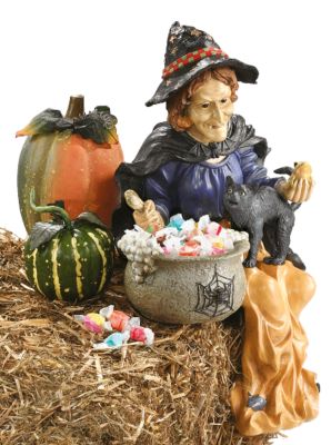 The Witch's Mystic Cauldron Sitting Sculpture