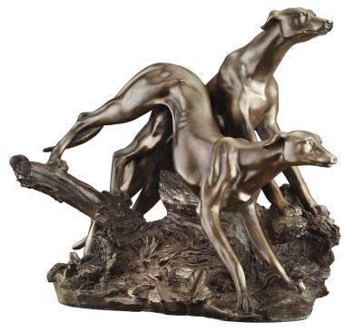 Ahead of the Pack Greyhound Sculpture