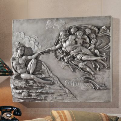 The Creation of Adam Sculptural Wall Frieze
