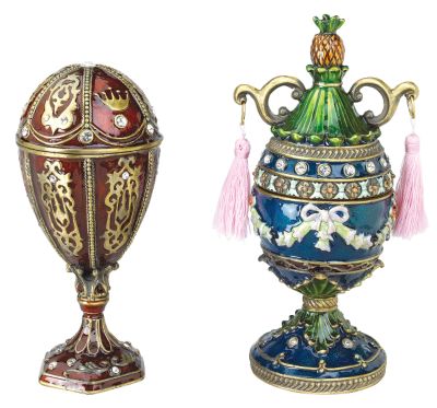 The Azov Collection Faberge-Style Collectible Enameled Eggs<br> (Set Includes: Dmitry & Pavel)