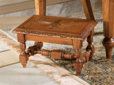 King James Oak Footstool