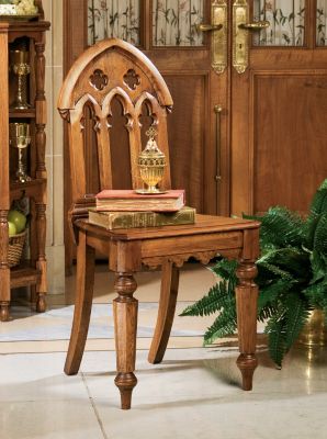The Abbey Gothic Revival Oak Chair