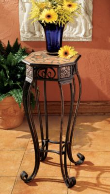 San Simeon Mosaic Accent Pedestal