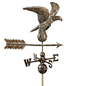 Majestic Eagle Full-Size Copper Weathervane - Polished Copper Finish