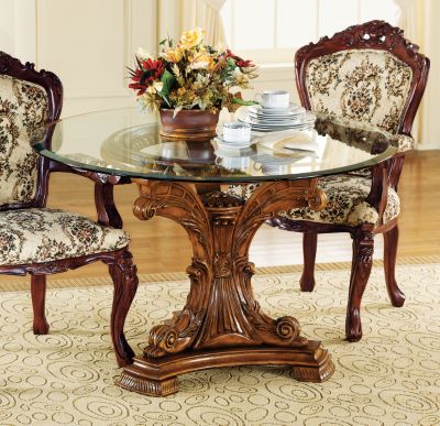 Hawthorne Glass-Topped Dining Table
