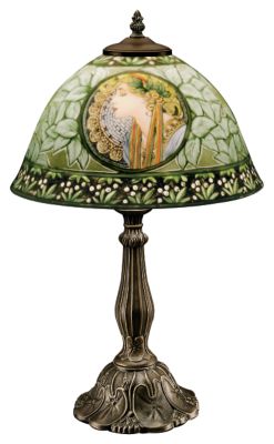 La Rousse Reverse-Painted Glass Lamp