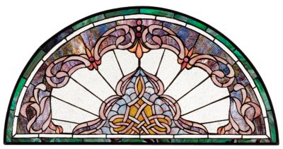 Lady Astor Demi-Lune Stained Glass Window