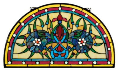 Palladios Demi-Lune Stained Glass Window