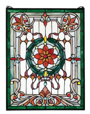 Grand Laurel Wreath Stained Glass Window