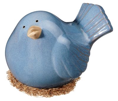 Blue Bird of Happiness Ceramic Sculpture
