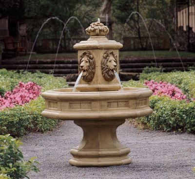 Four Lion Sculptural Fountain