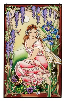 Serenity Hand-Painted Glass Art Panel