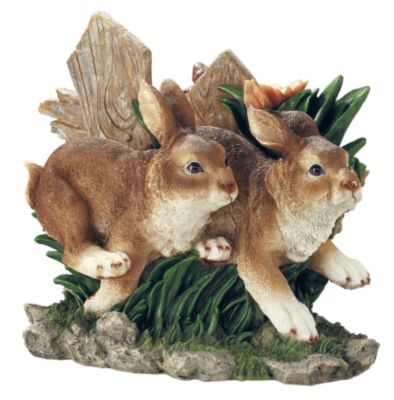 Racing Rabbits Garden Sculpture