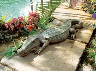 The Swamp Beast Crocodile Garden Sculpture