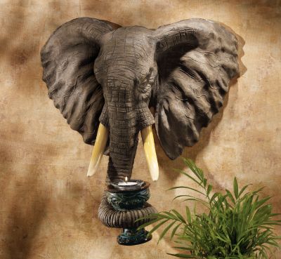 Sir Livingstone&rsquo;s Elephant Sculptural Wall Sconce