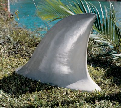 The Great White Garden Shark Sculpture