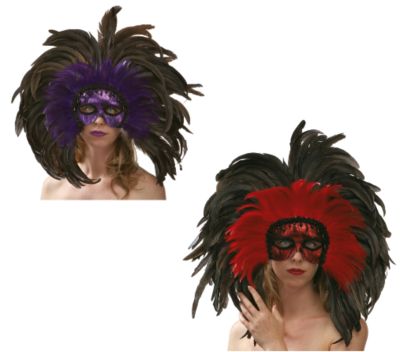 Carnivale di Venezia Feathered Mask Collection: Set of Two