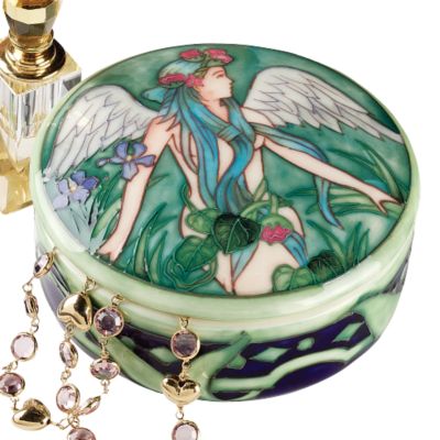Iris Angel English Raised Porcelain Box
