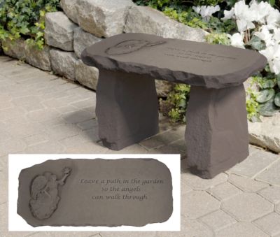 Leave a Path Cast Stone Memorial Garden Bench