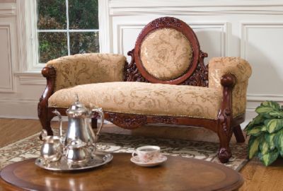 Victorian Cameo-Backed Settee