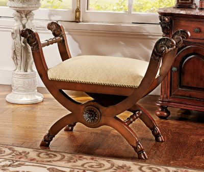 King Leopolds Cross-Frame Tabouret