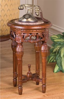 Calais Inlaid Marble Accent Table