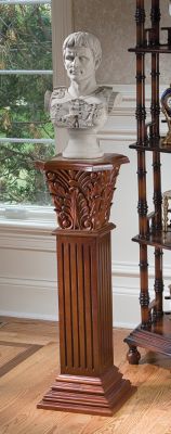 Augustus Inlaid Marble Column