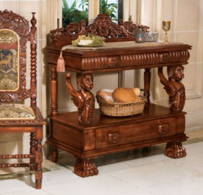 Lord Raffles Winged Lion Buffet Table