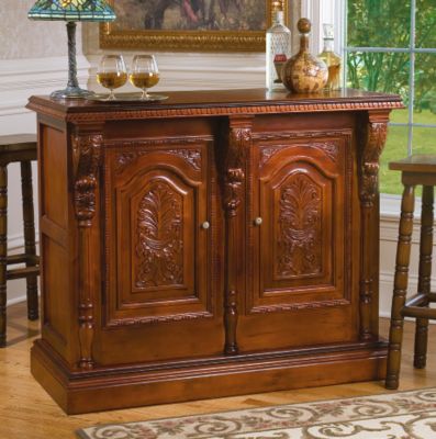 English Corbel Hardwood Pub Style Bar