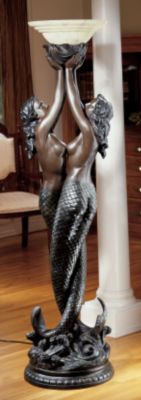 The Entwined Mermaids Sculptural Floor Lamp