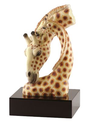 Graceful Embrace Giraffe Sculpture