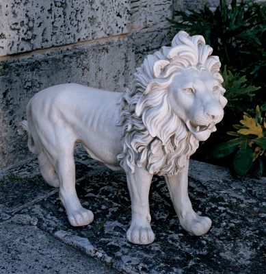 Regal Lion Sentinel of Grisham Manor Statue - Left Foot Forward