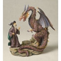 Merlin Battles the Mystical Dragon Sculpture