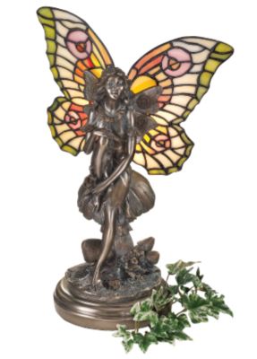 Fairy of the Glen Tiffany-Style Stained Glass Illuminated Sculpture