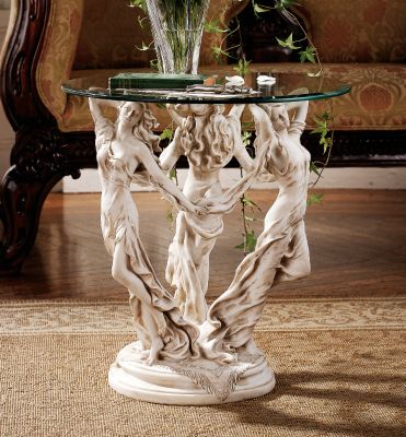 The Muses Glass-Topped Sculptural Table