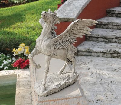 Grand Pegasus Winged Horse Sculpture