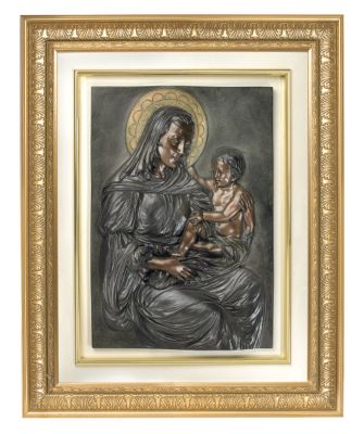 The Virgin of Napoli Madonna and Child Framed Wall Frieze