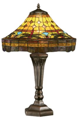 Dragonfly Tiffany-Style Stained Glass Lamp