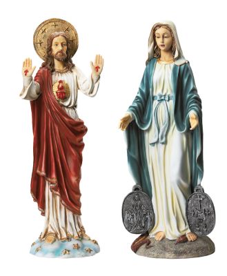 Italian-Style Devotional Art Collection: Jesus and Mary Sculptures