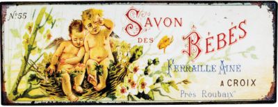 Savon des Bebes French Savon Tin Sign Collection