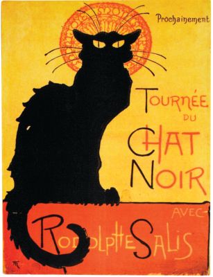French Advertising Art Replica Tin Signs: Tournee du Chat Noir<br>by Theophile Steinlen