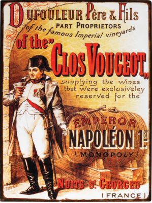 Emperor Napoleon Clos Vougeot Replica Tin Sign
