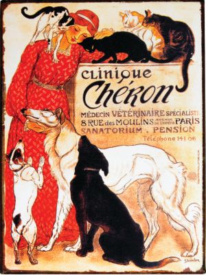 French Advertising Art Replica Tin Sign: Clinique Cheron