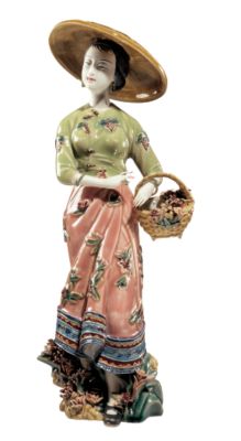 Flower Gatherer Porcelain Sculpture