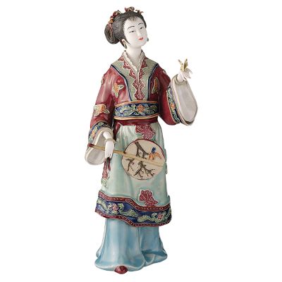 Lady with Butterfly Porcelain Sculpture